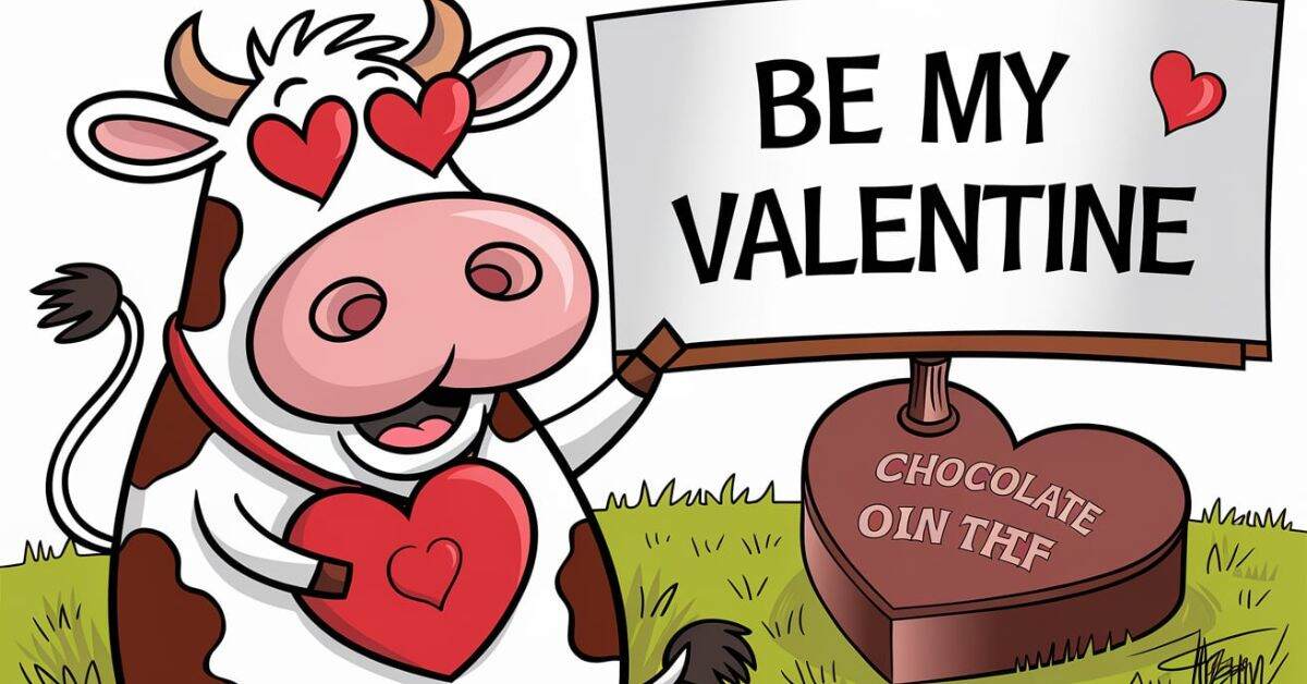 Valentines Day Cow Puns to Moo-ve Your Heartstrings